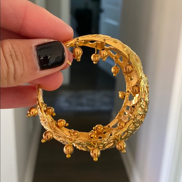 Christie Nicolaides Gold Calas Hoops - Picture 3 of 3